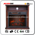 Decor Flame Effect fireplace blower heater with large component shelf